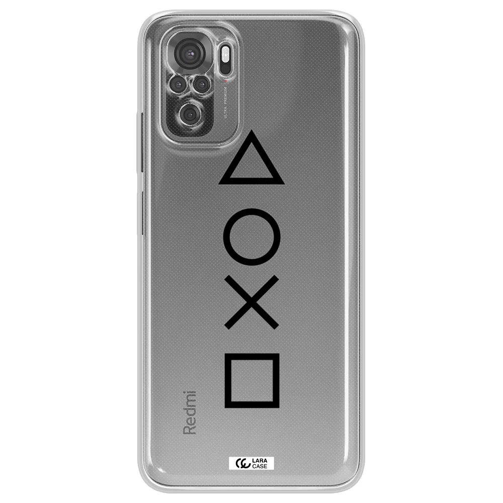 A Black And White Symbol Xiaomi Redmi Note 10S Clear Tpu Case