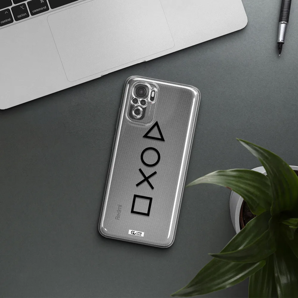 A Black And White Symbol Xiaomi Redmi Note 10S Clear Tpu Case