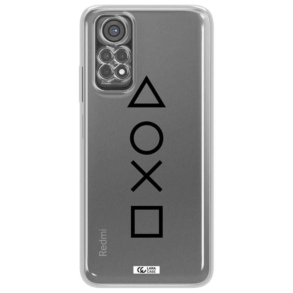 A Black And White Symbol Xiaomi Redmi Note 11S Clear Tpu Case
