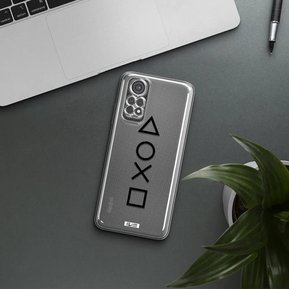 A Black And White Symbol Xiaomi Redmi Note 11S Clear Tpu Case