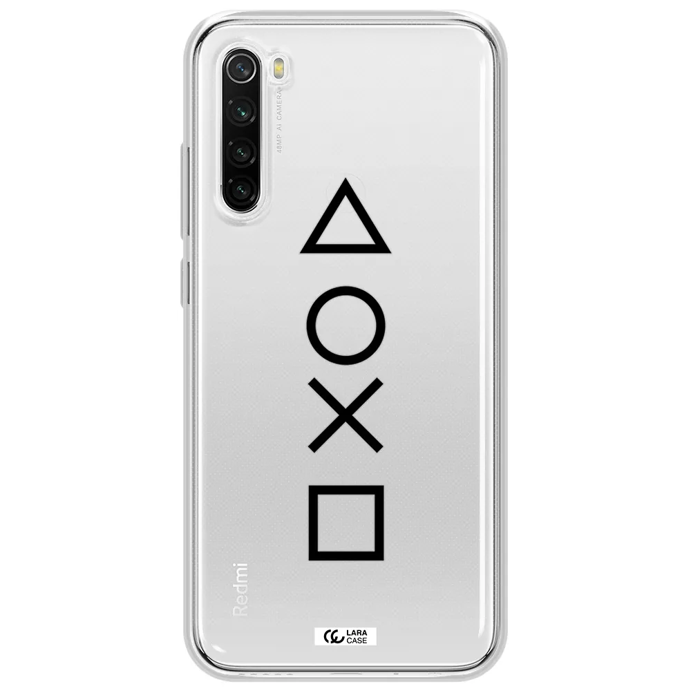 A Black And White Symbol Xiaomi Redmi Note 8T Clear Tpu Case