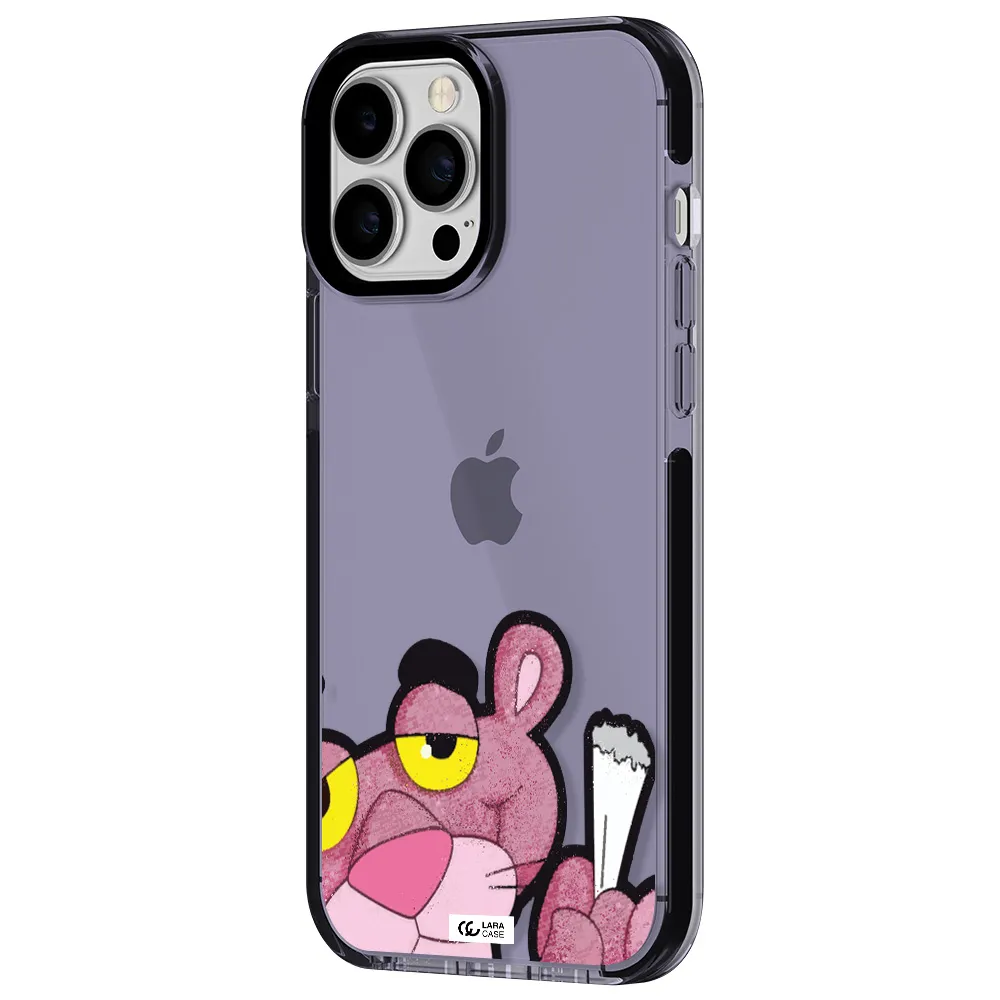 a cartoon of a pink bear Apple iPhone 13 Pro Max impact Lilac Case