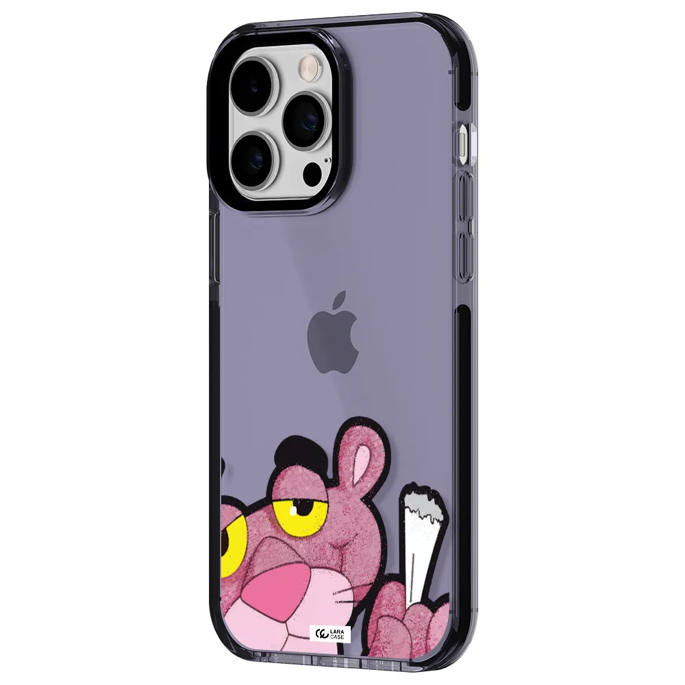 a cartoon of a pink bear Apple iPhone 15 Pro impact Lilac Case