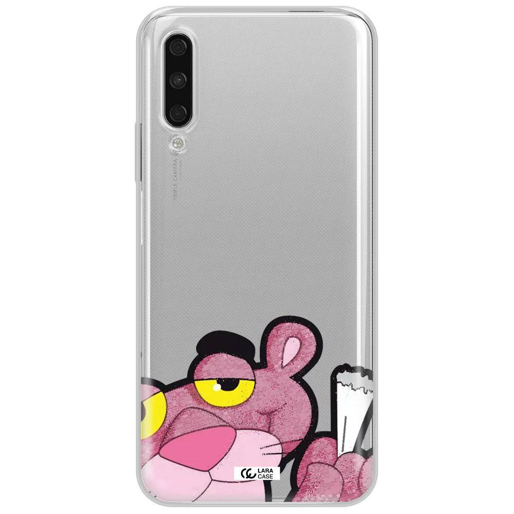 A Cartoon Of A Pink Bear Huawei Y9S Clear Tpu Case