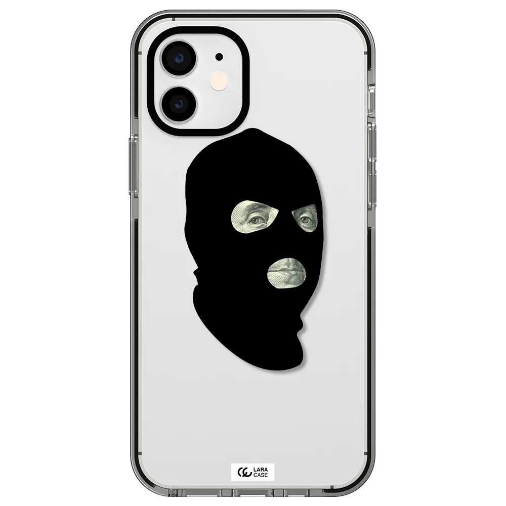 a person wearing a mask Apple iPhone 11 impact black border Case