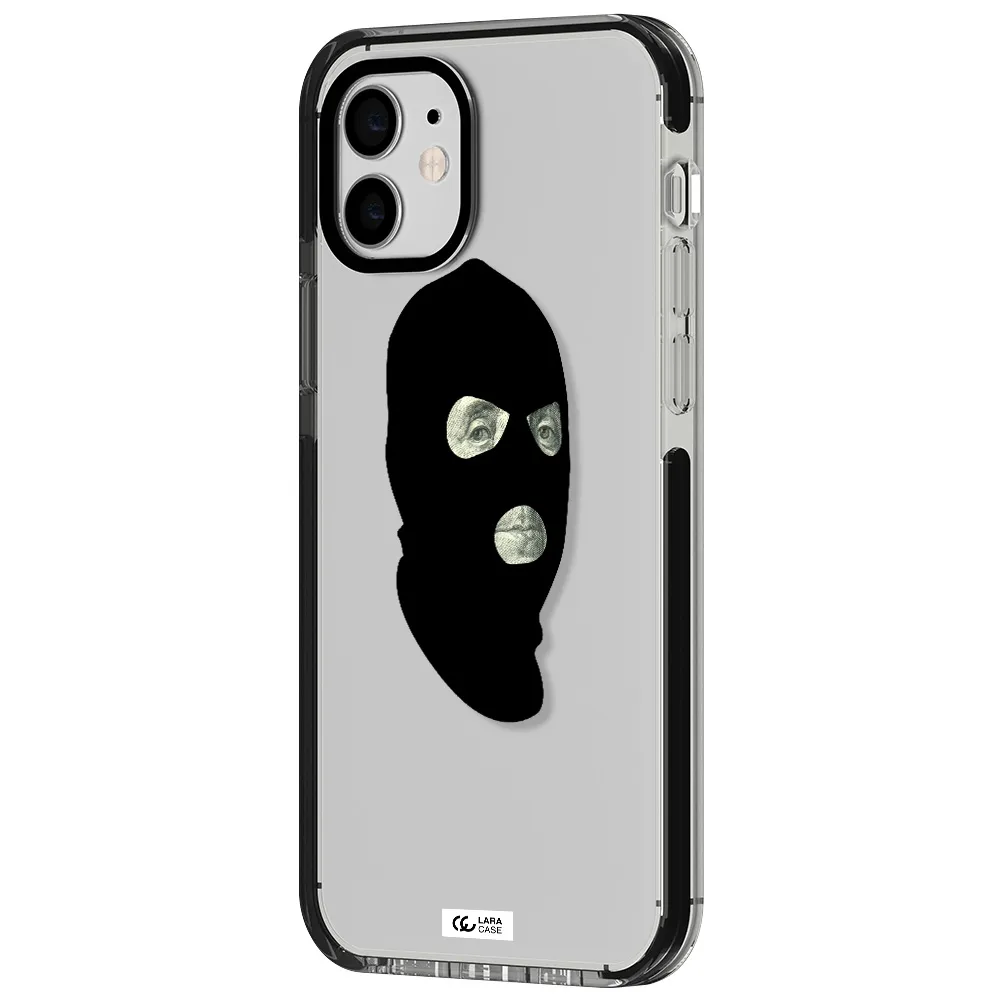 a person wearing a mask Apple iPhone 11 impact black border Case