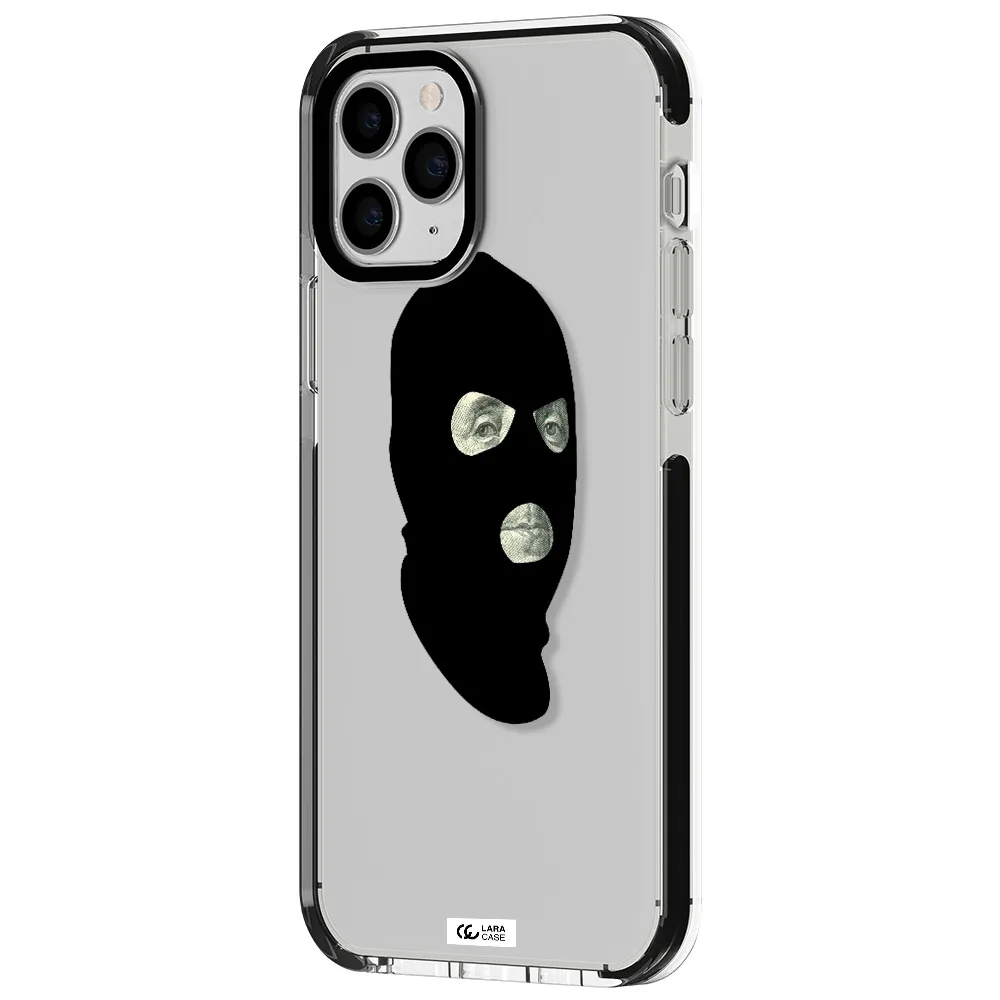 a person wearing a mask Apple iPhone 11 pro impact black border Case