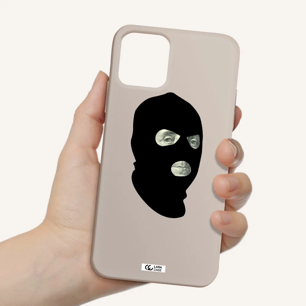 a person wearing a mask Apple iPhone 11 pro max Silicone Stone Case