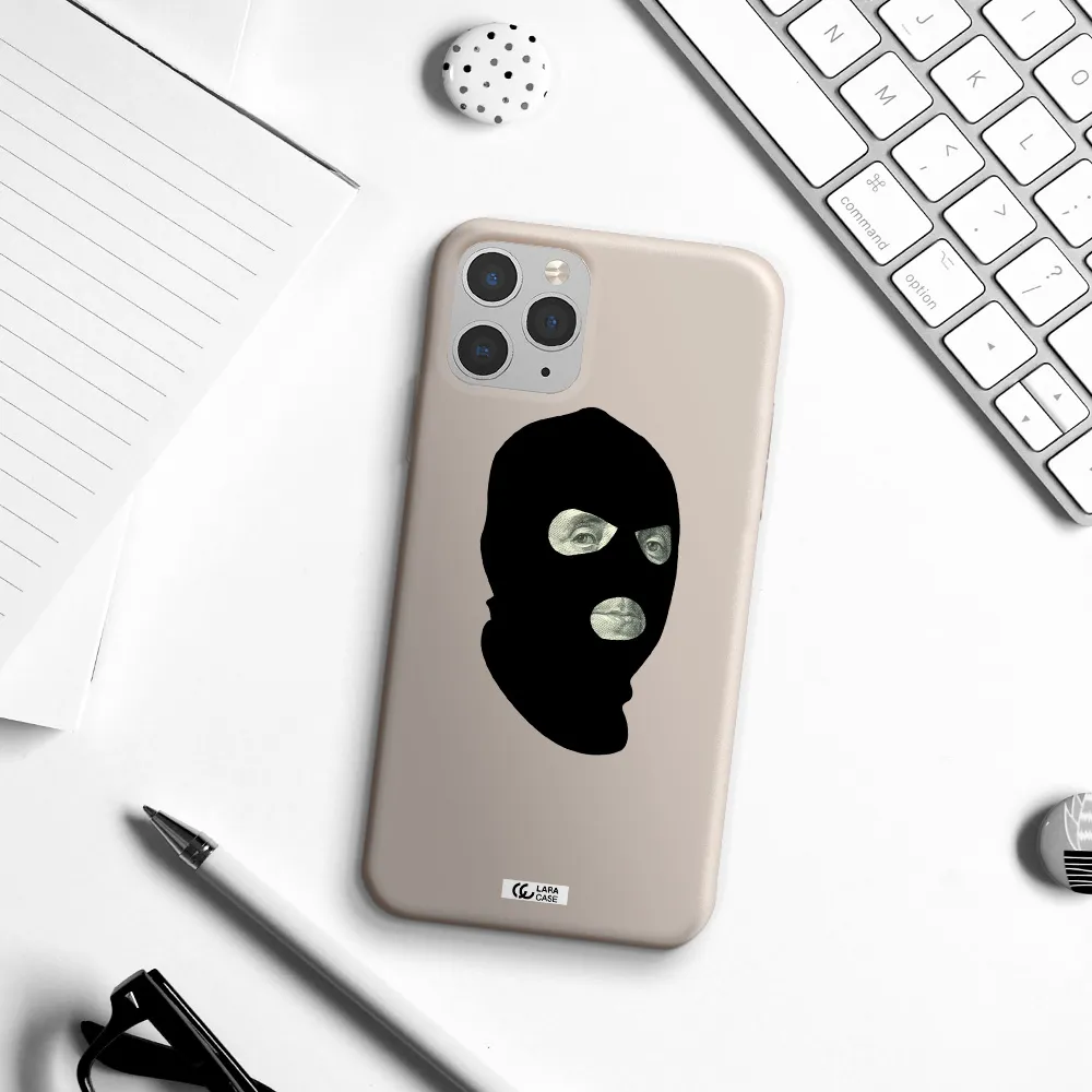 a person wearing a mask Apple iPhone 11 pro Silicone Stone Case