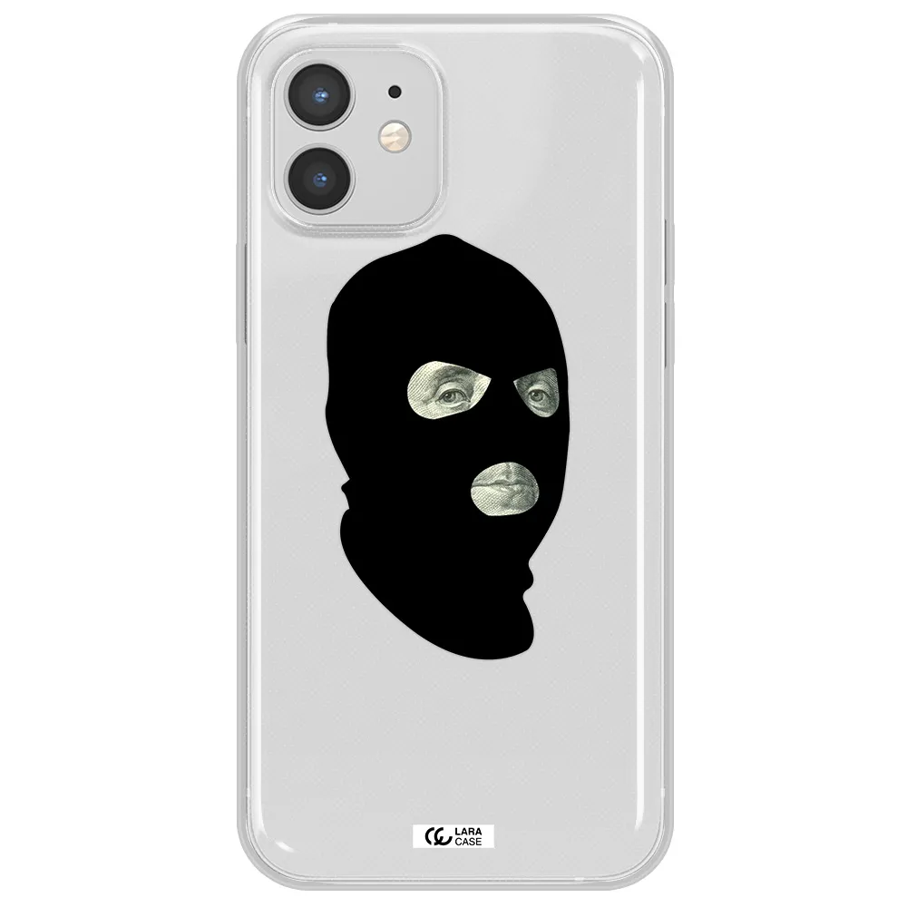 a person wearing a mask Apple iPhone 12 mini Clear TPU Case