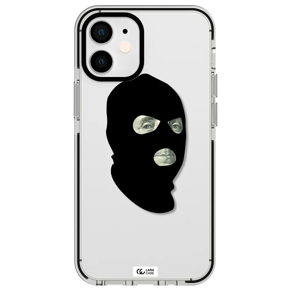 a person wearing a mask Apple iPhone 12 mini impact black border Case
