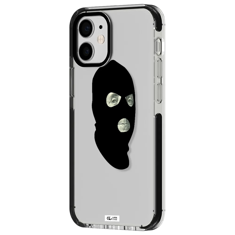 a person wearing a mask Apple iPhone 12 mini impact black border Case
