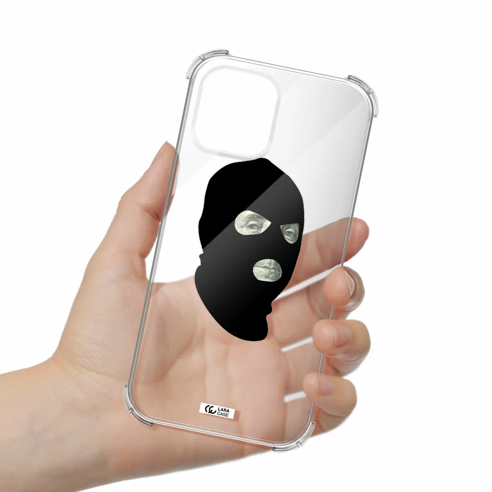 a person wearing a mask Apple iPhone 12 pro Clear PC Case