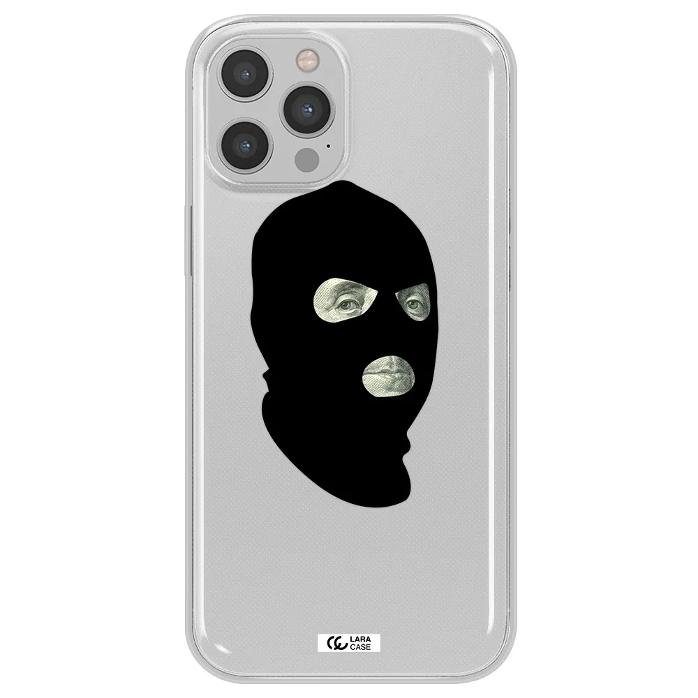 a person wearing a mask Apple iPhone 12 pro Clear TPU Case