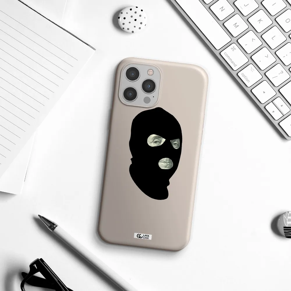a person wearing a mask Apple iPhone 12 pro max Silicone Stone Case