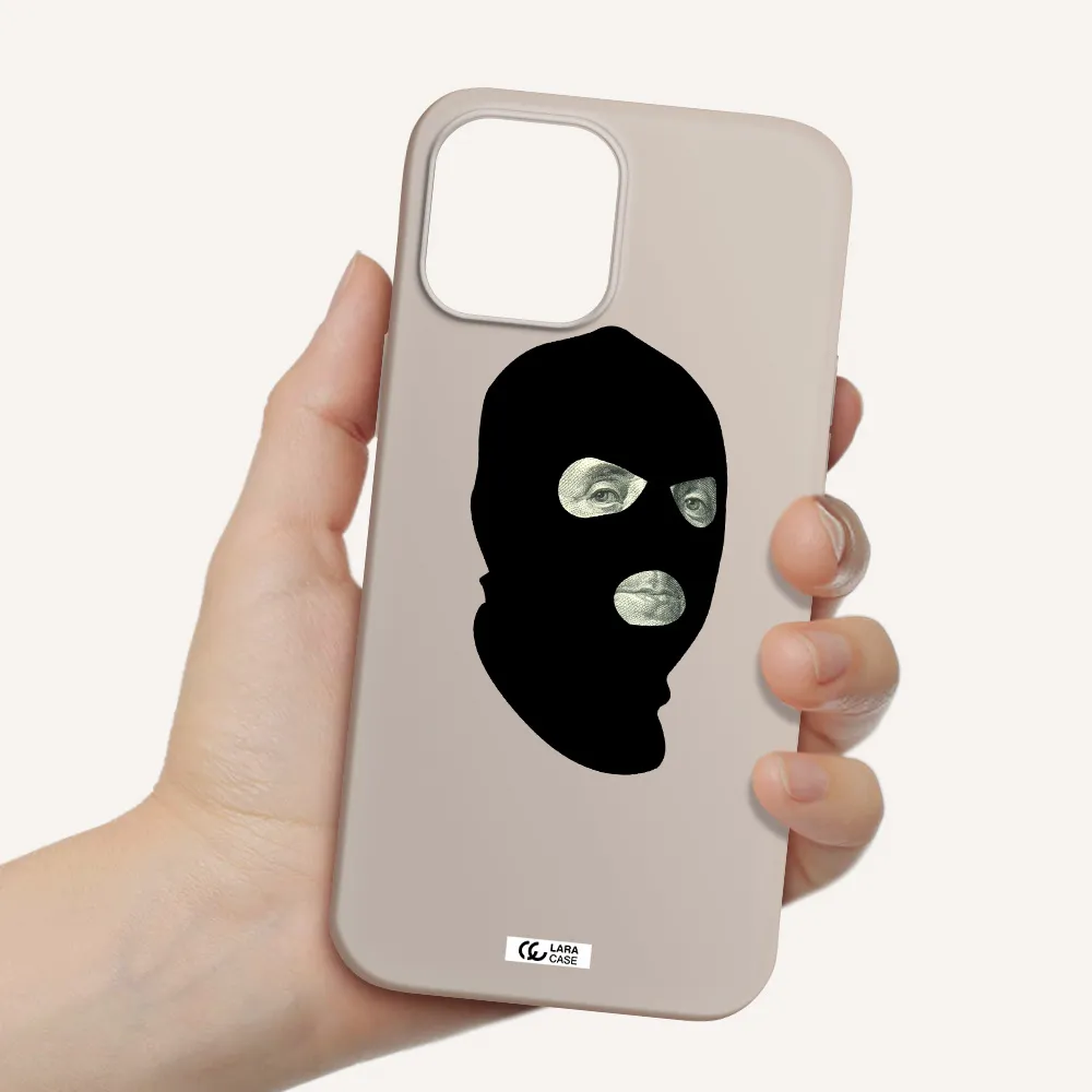 a person wearing a mask Apple iPhone 12 pro Silicone Stone Case