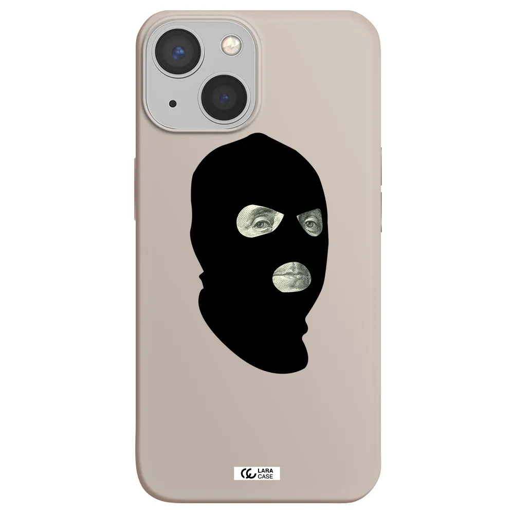 a person wearing a mask Apple iPhone 13 mini Silicone Stone Case