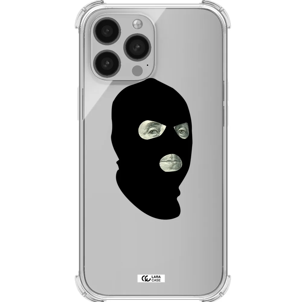 a person wearing a mask Apple iPhone 13 Pro Clear PC Case