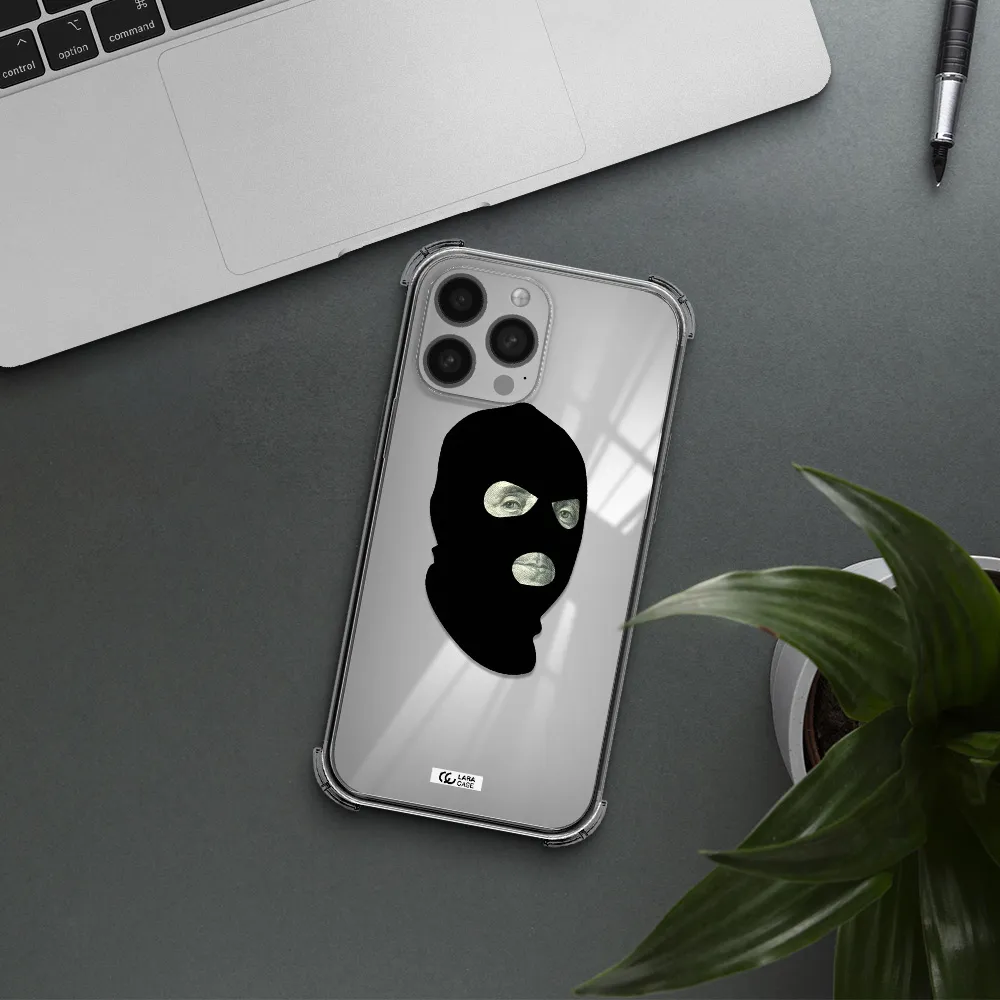 a person wearing a mask Apple iPhone 13 Pro Clear PC Case