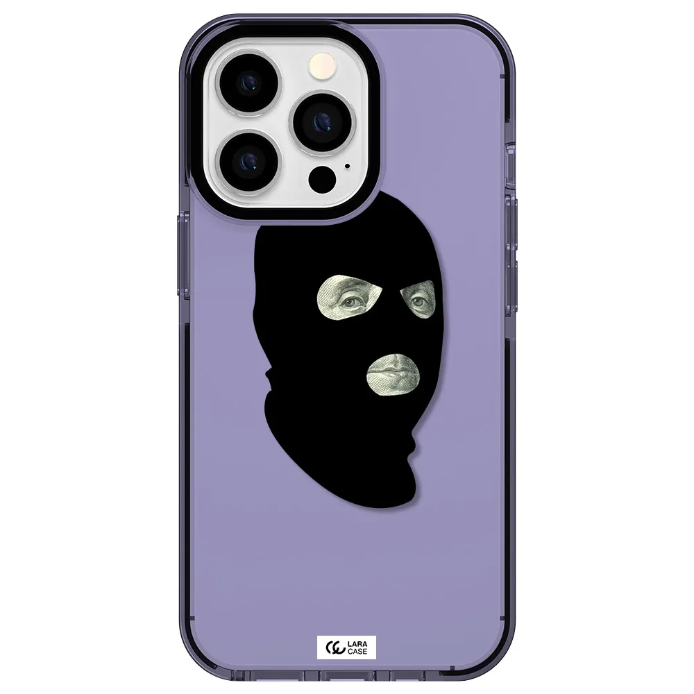 a person wearing a mask Apple iPhone 13 Pro impact Lilac Case