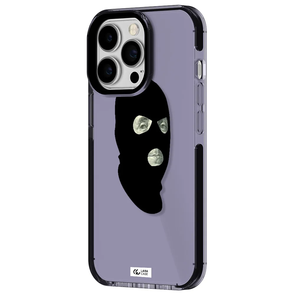 a person wearing a mask Apple iPhone 13 Pro impact Lilac Case