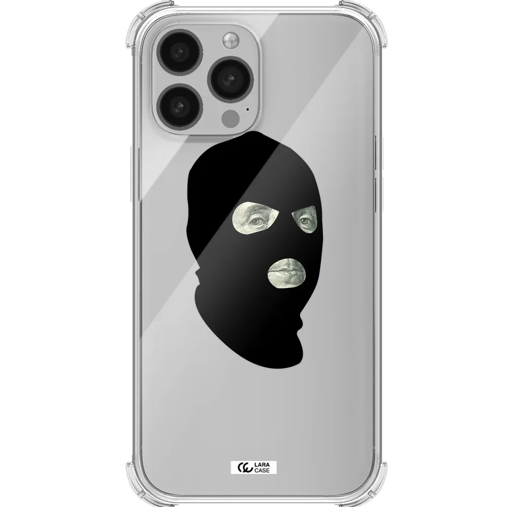 a person wearing a mask Apple iPhone 13 Pro Max Clear PC Case