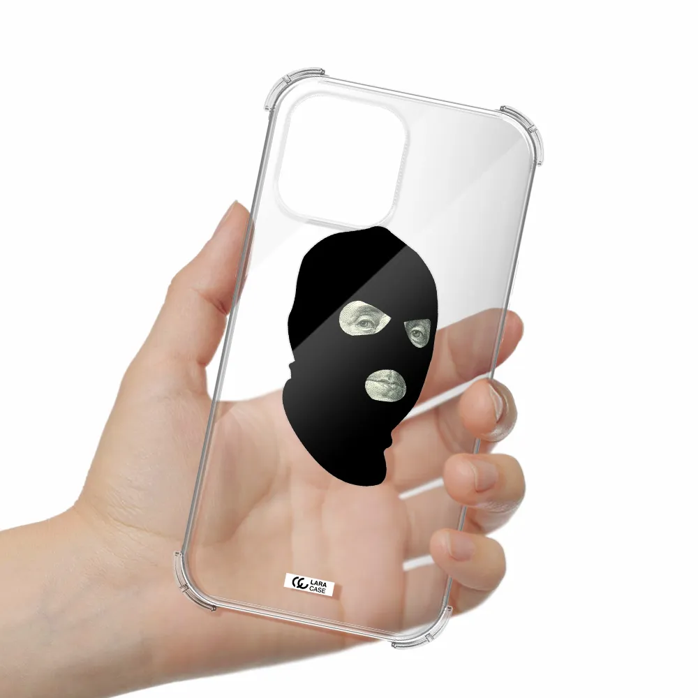 a person wearing a mask Apple iPhone 13 Pro Max Clear PC Case