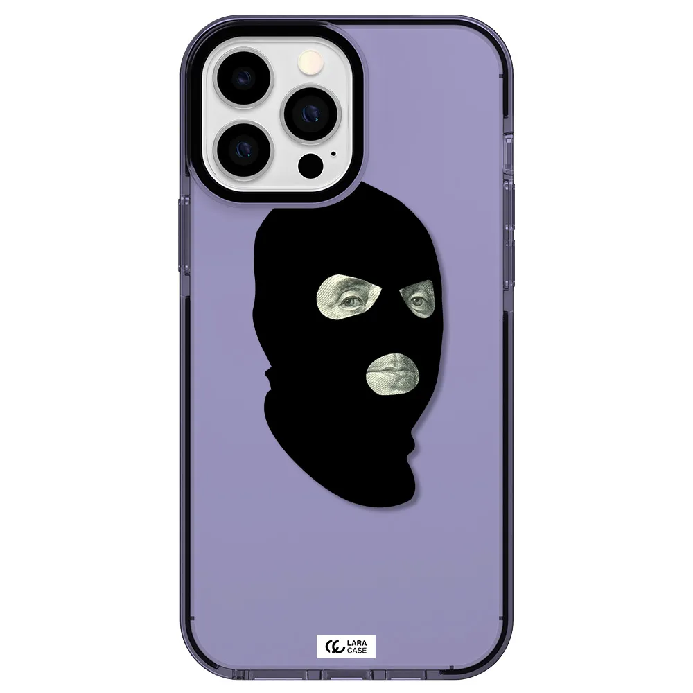 a person wearing a mask Apple iPhone 13 Pro Max impact Lilac Case