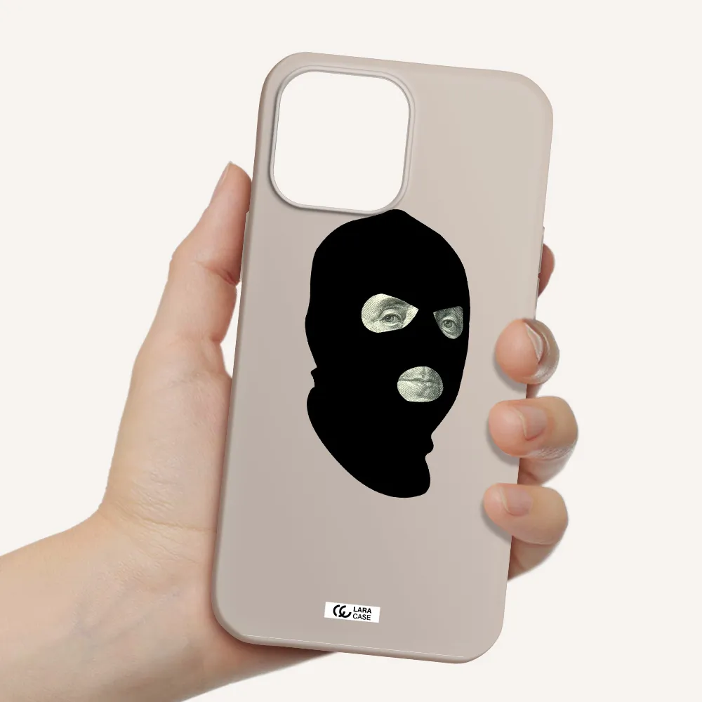a person wearing a mask Apple iPhone 13 Pro Max Silicone Stone Case