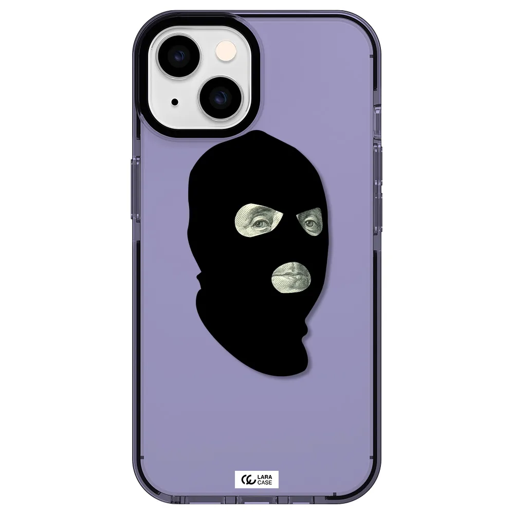 a person wearing a mask Apple iPhone 14 impact Lilac Case