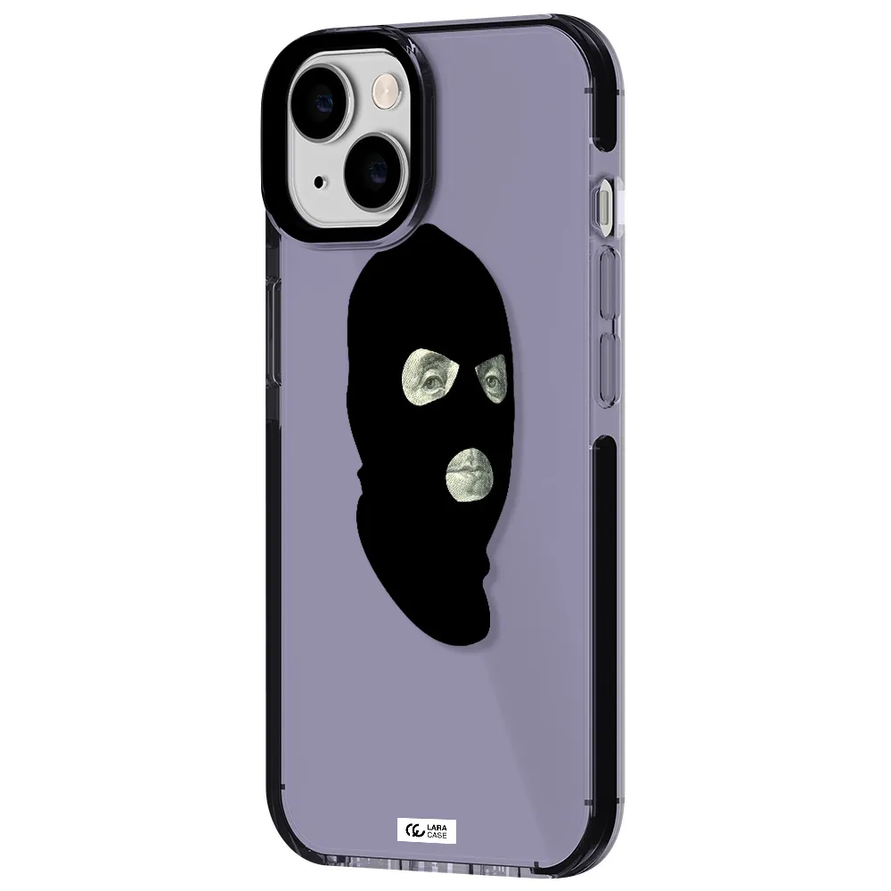 a person wearing a mask Apple iPhone 14 impact Lilac Case
