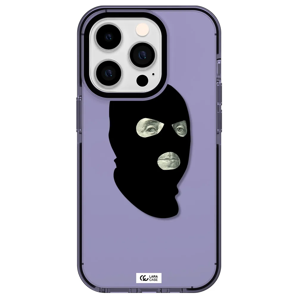 a person wearing a mask Apple iPhone 14 pro impact Lilac Case