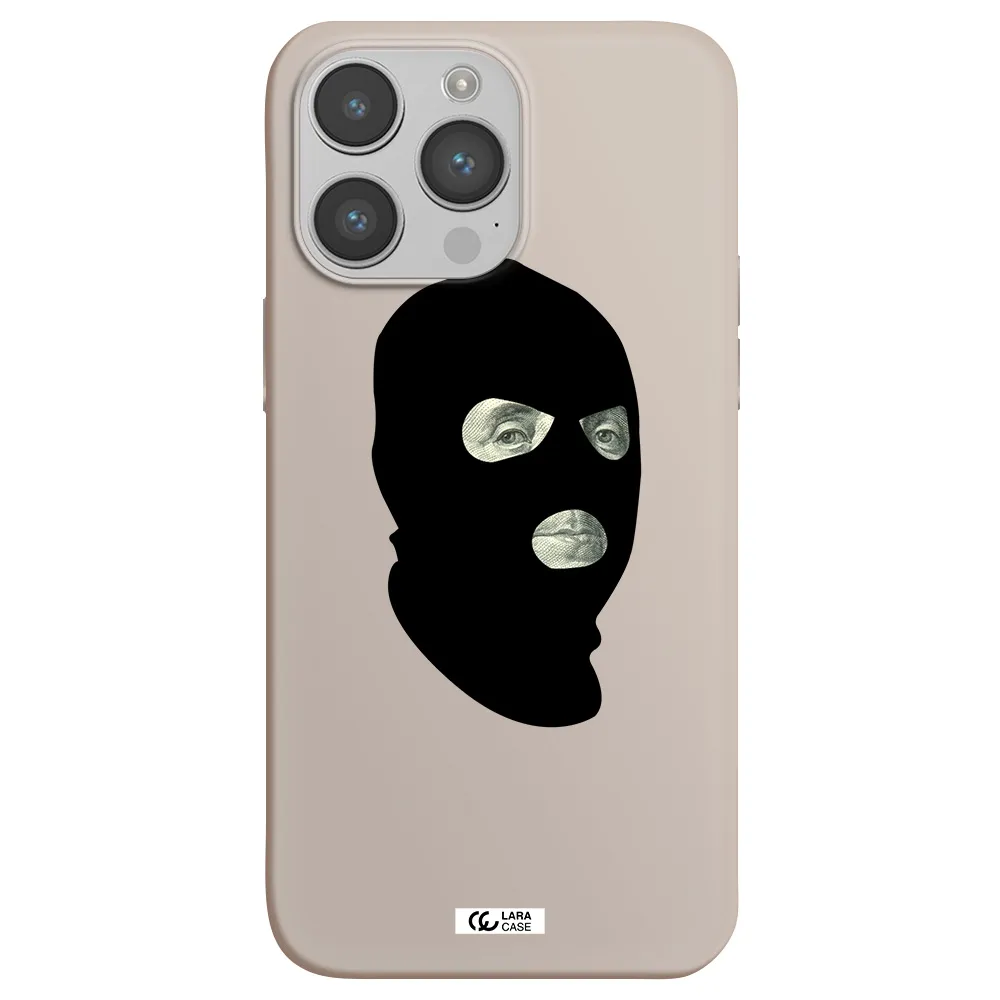 a person wearing a mask Apple iPhone 14 pro Silicone Stone Case