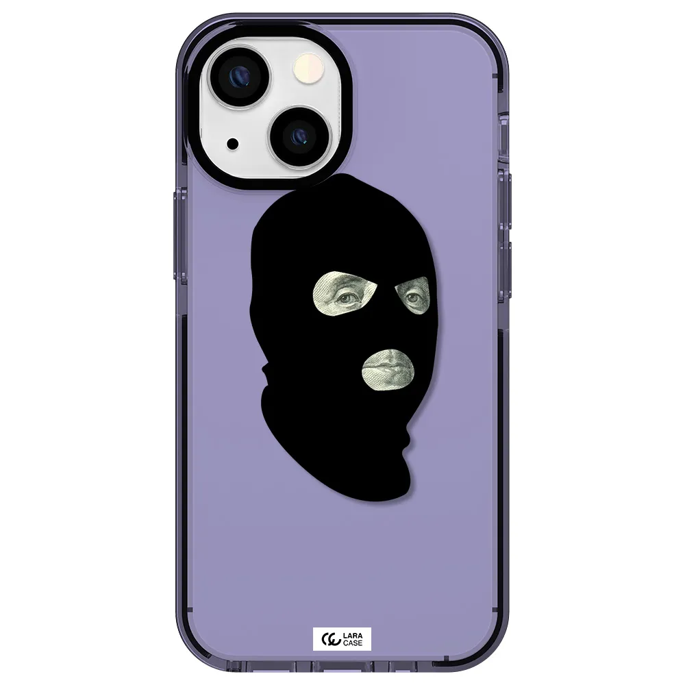 a person wearing a mask Apple iPhone 15 impact Lilac Case