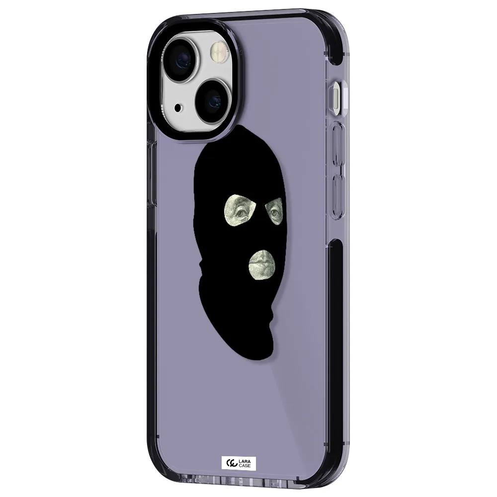 a person wearing a mask Apple iPhone 15 impact Lilac Case