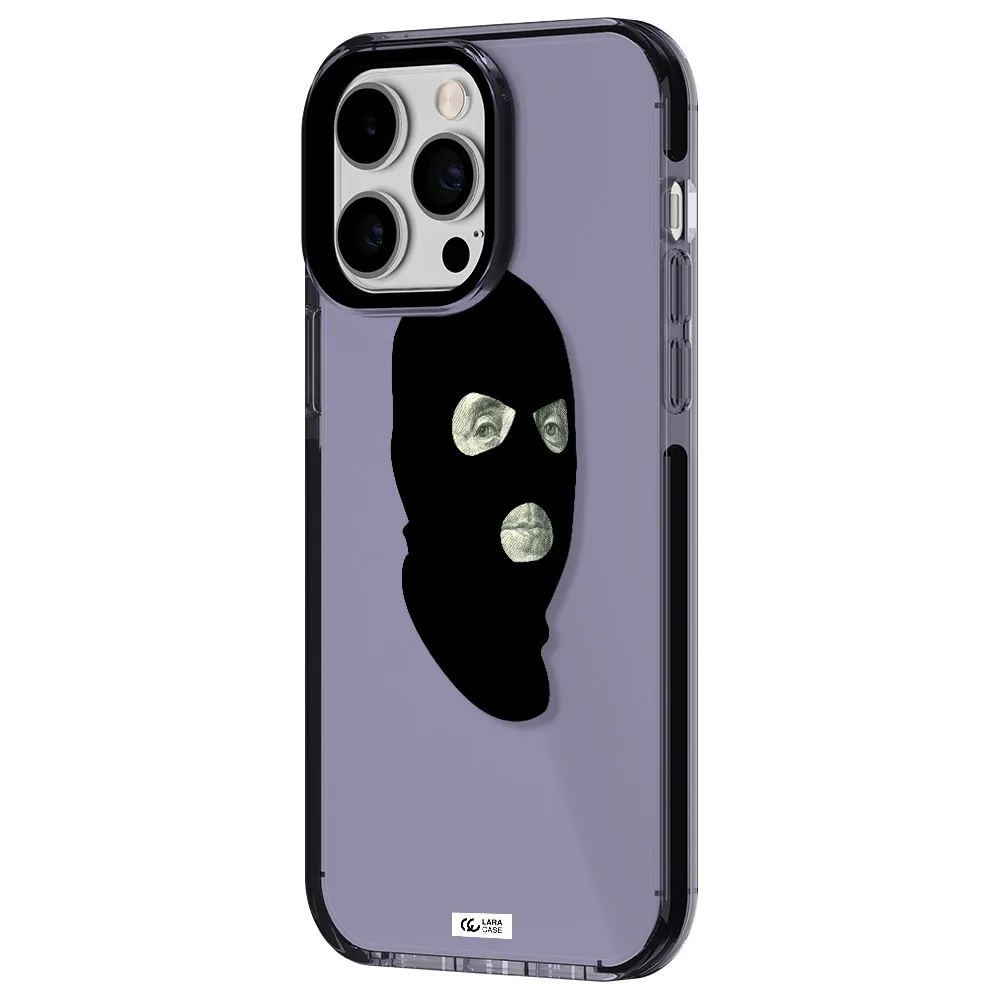 a person wearing a mask Apple iPhone 15 Pro impact Lilac Case