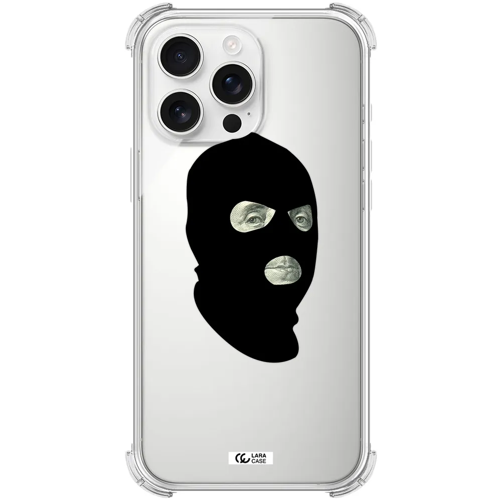 A Person Wearing A Mask Apple Iphone 16 Pro Max Clear Pc Case