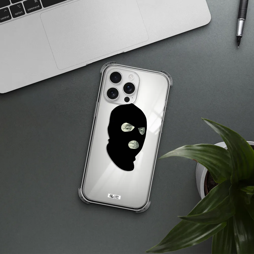 A Person Wearing A Mask Apple Iphone 16 Pro Max Clear Pc Case