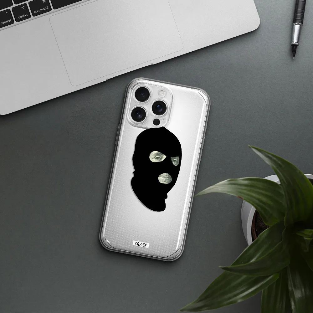 A Person Wearing A Mask Apple Iphone 16 Pro Max Clear Tpu Case