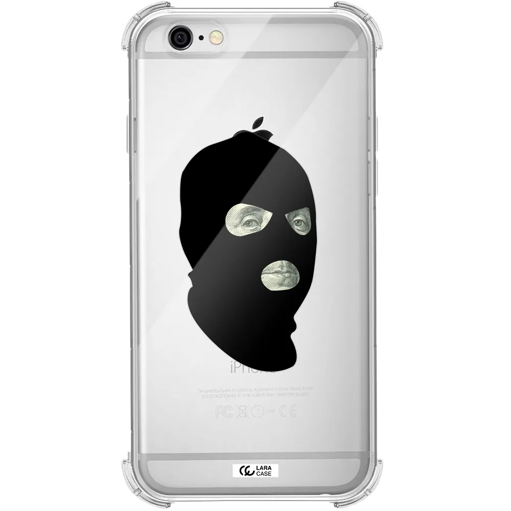 a person wearing a mask Apple iPhone 6 Clear PC Case