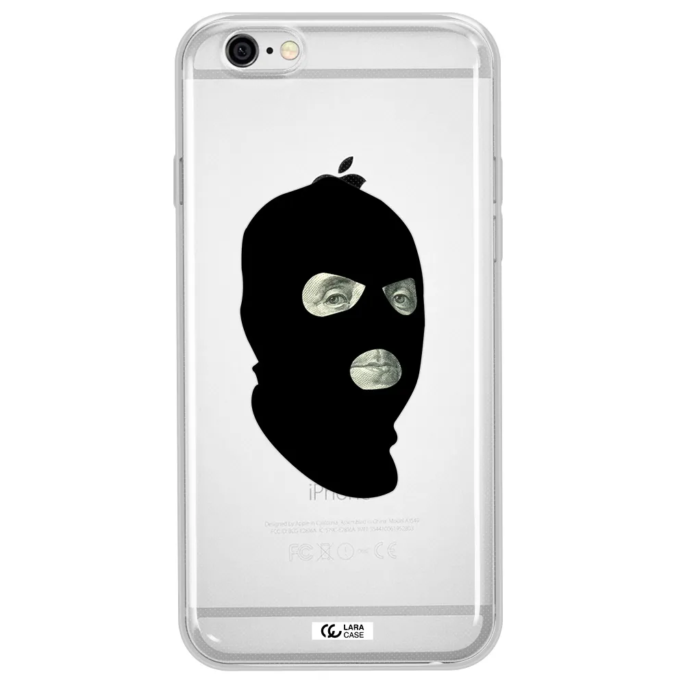 a person wearing a mask Apple iPhone 6 Clear TPU Case