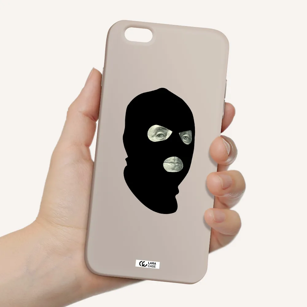 a person wearing a mask Apple iPhone 6 plus Silicone Stone Case