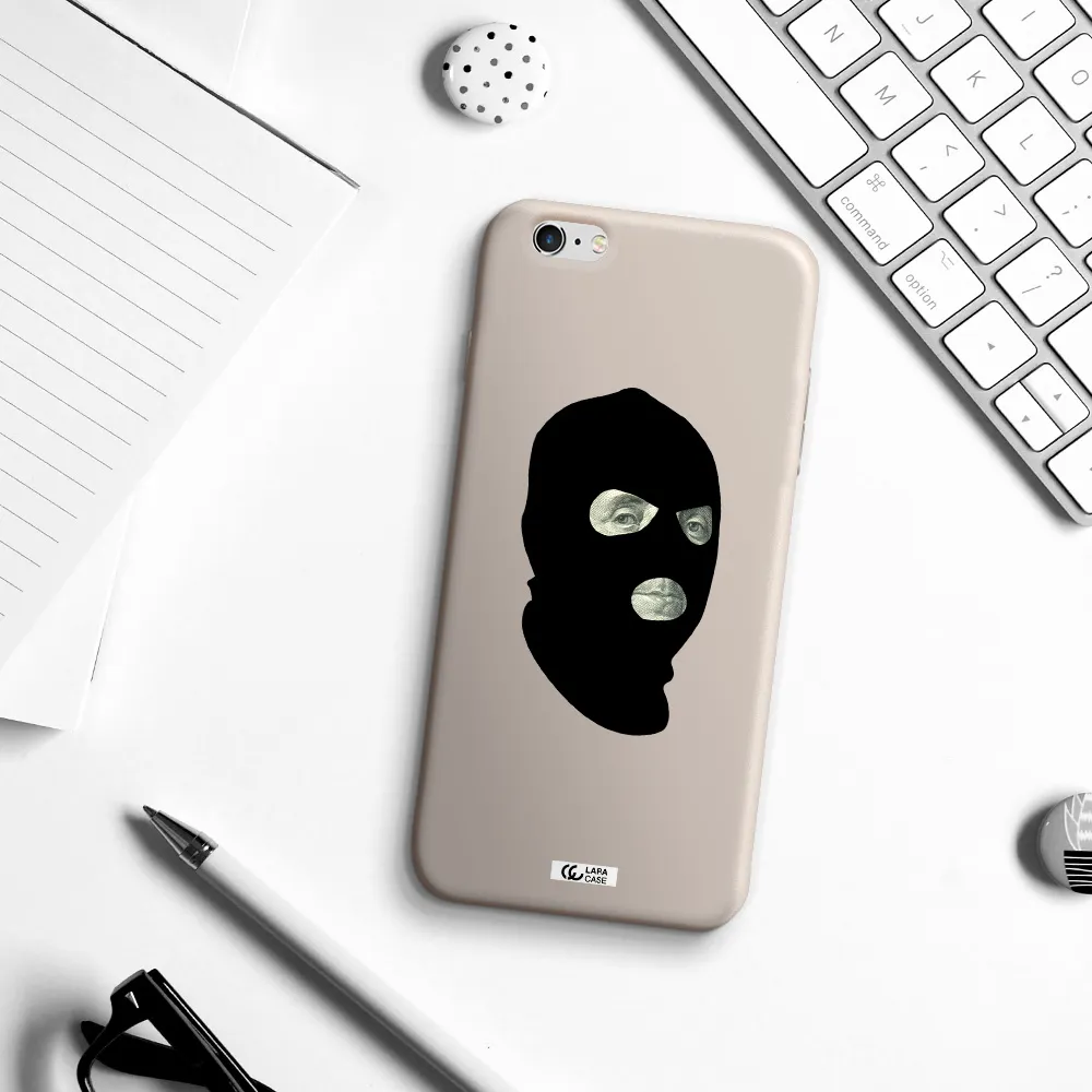 a person wearing a mask Apple iPhone 6 plus Silicone Stone Case