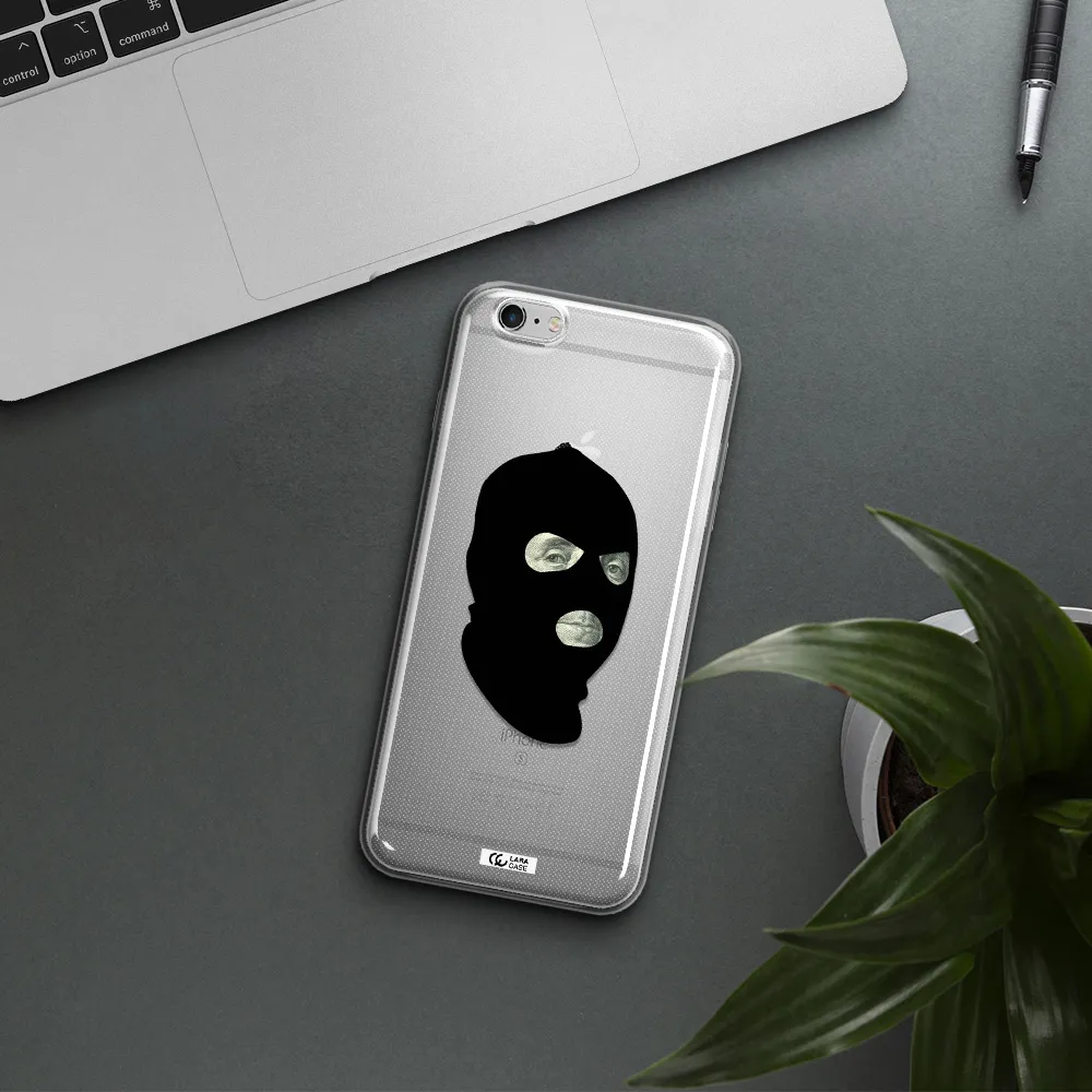 a person wearing a mask Apple iPhone 6 s plus Clear TPU Case