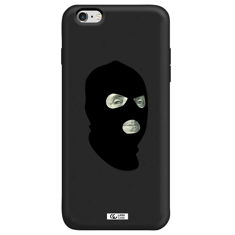 a person wearing a mask Apple iPhone 6 s plus Silicone black Case