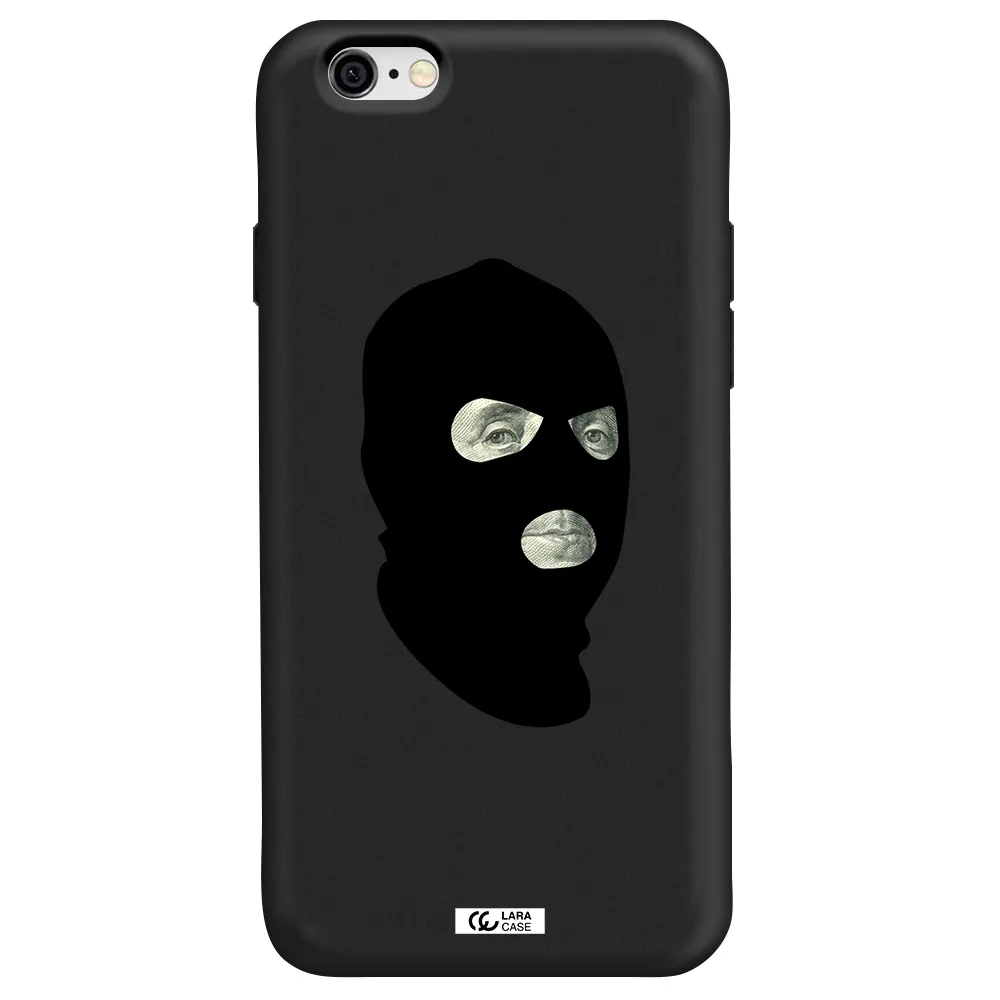 a person wearing a mask Apple iPhone 6 Silicone black Case