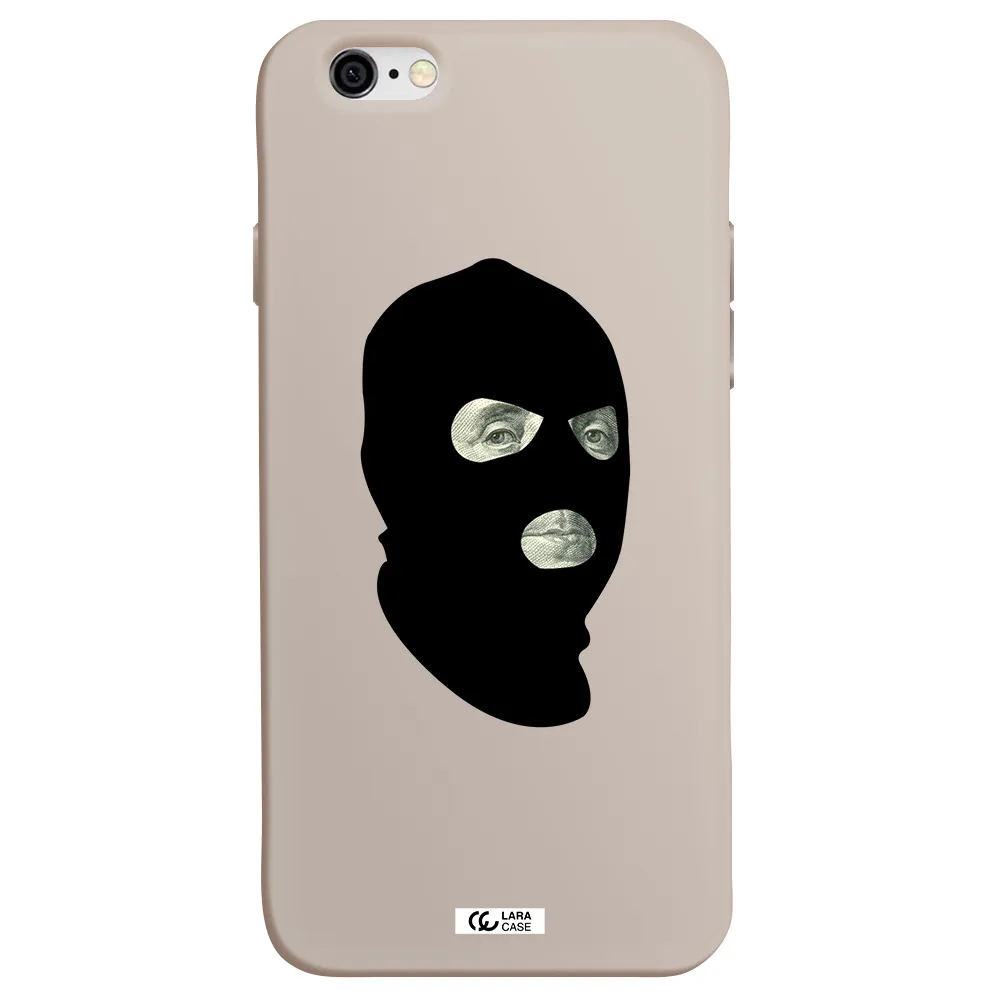 a person wearing a mask Apple iPhone 6 Silicone Stone Case