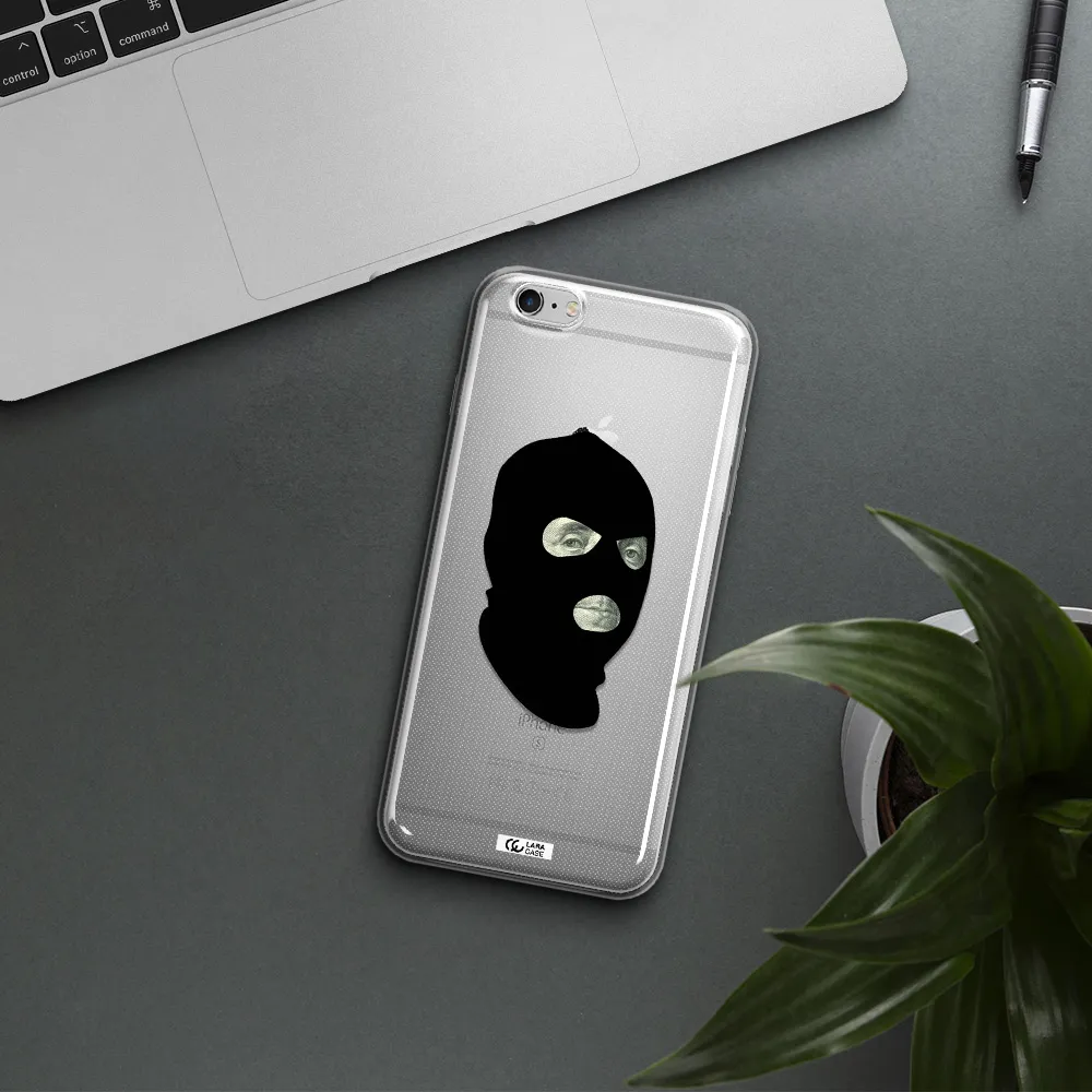 a person wearing a mask Apple iPhone 6S Clear TPU Case