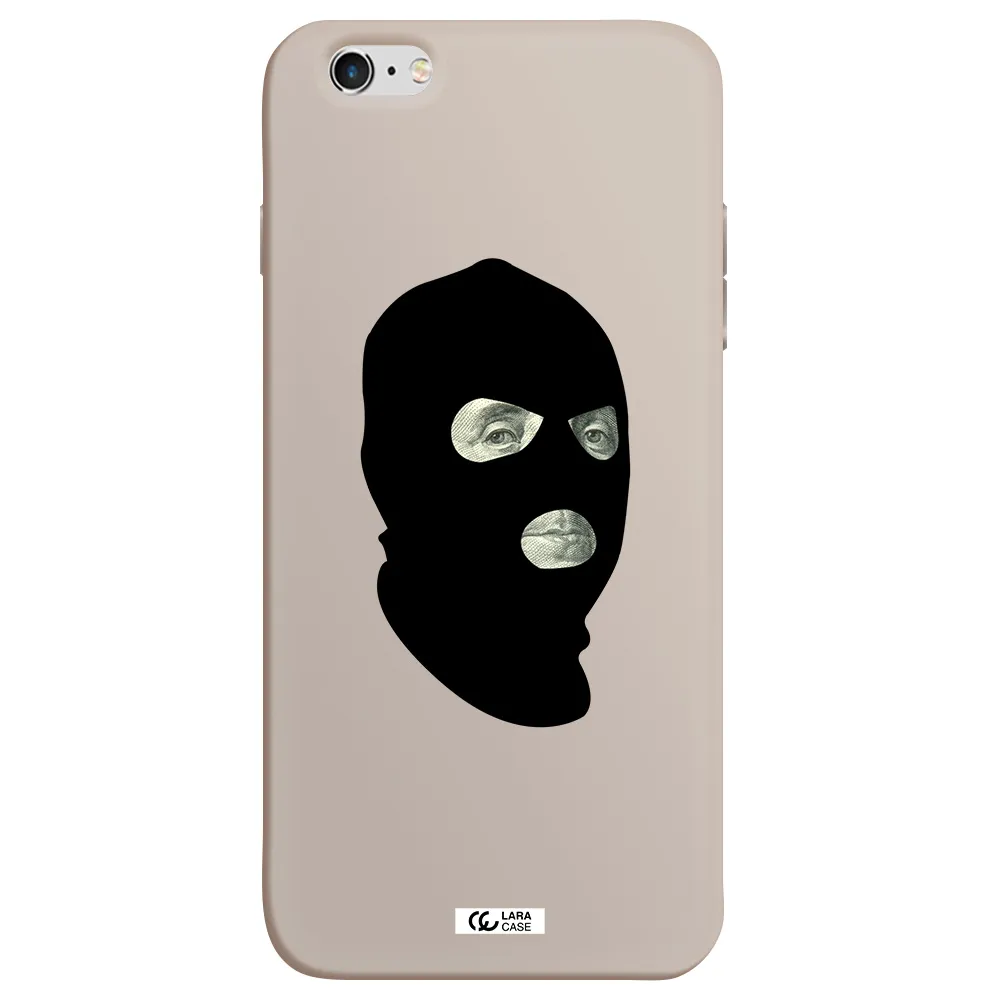 a person wearing a mask Apple iPhone 6S Silicone Stone Case