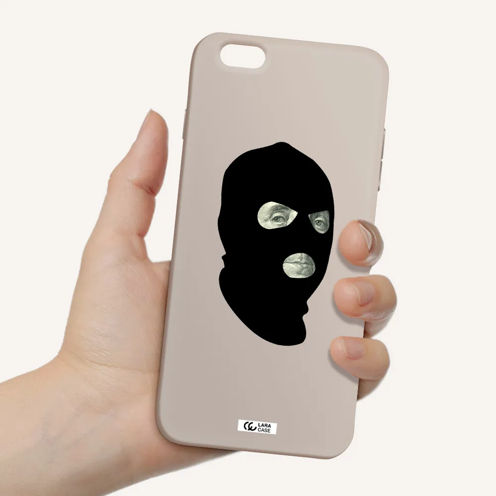 a person wearing a mask Apple iPhone 6S Silicone Stone Case